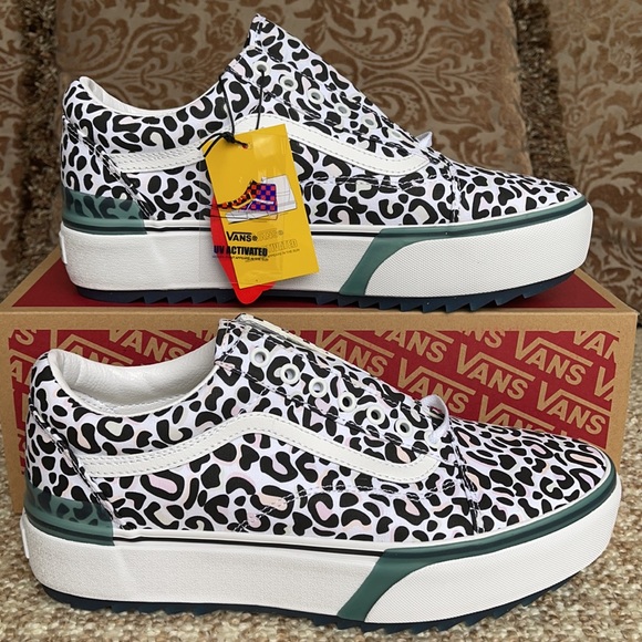 Vans Old Skool Stacked Uv Ink Leopard/True White M - Picture 2 of 16